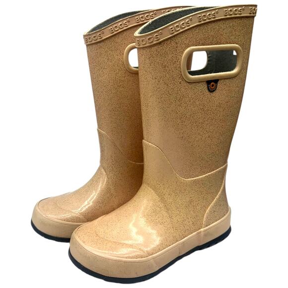 Bogs Kids' Rain Boots Rainboot Glitter Rose Gold Size 11 Toddler - Picture 1 of 9